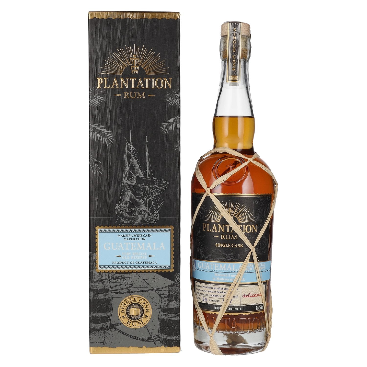 Plantation Rum GUATEMALA VSOR Madeira Finish by delicando 2023 49,5% Vol. 0,7l in geschenkverpakking