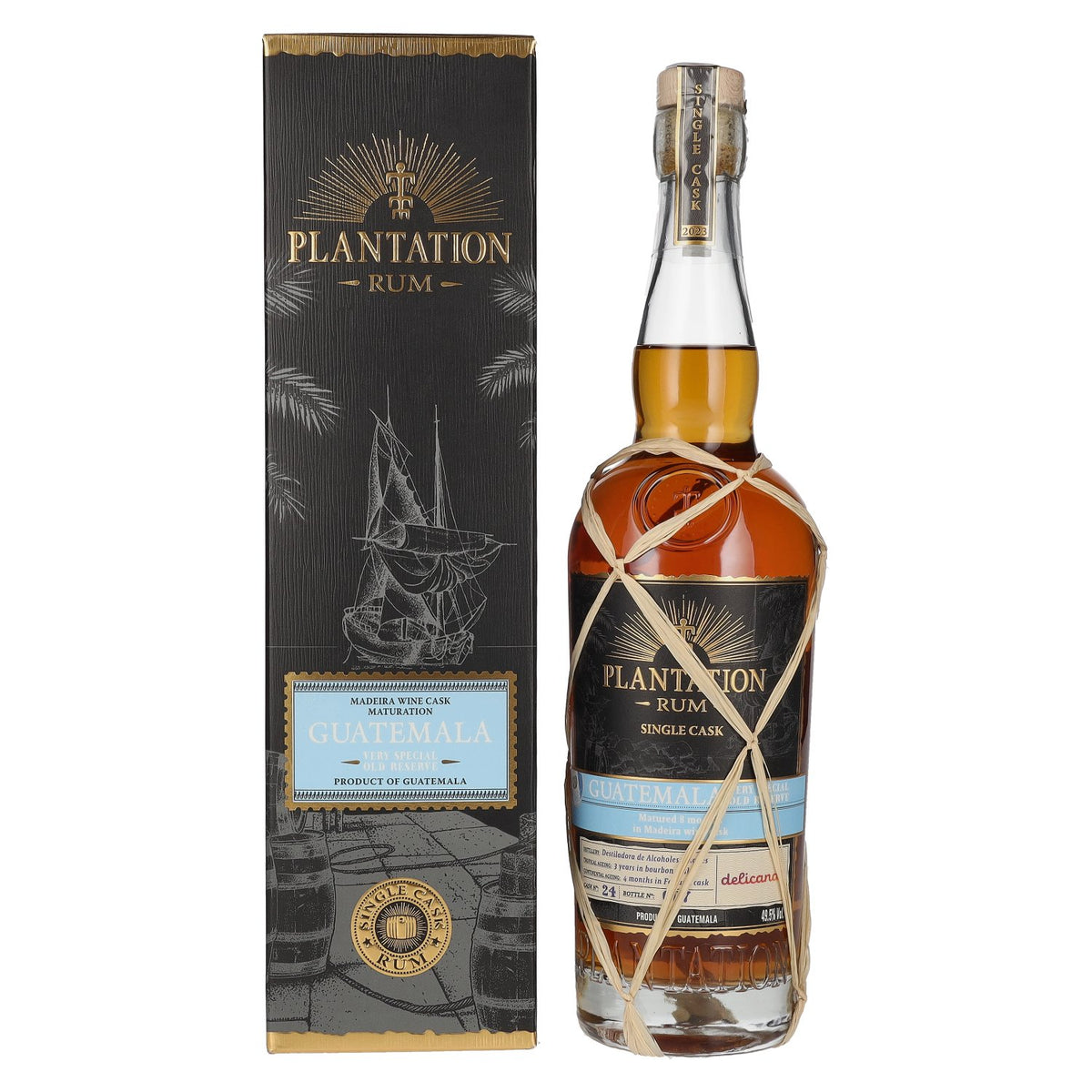Plantation Rum GUATEMALA VSOR Madeira Finish by delicando 2023 49,5% Vol. 0,7l in Geschenkbox