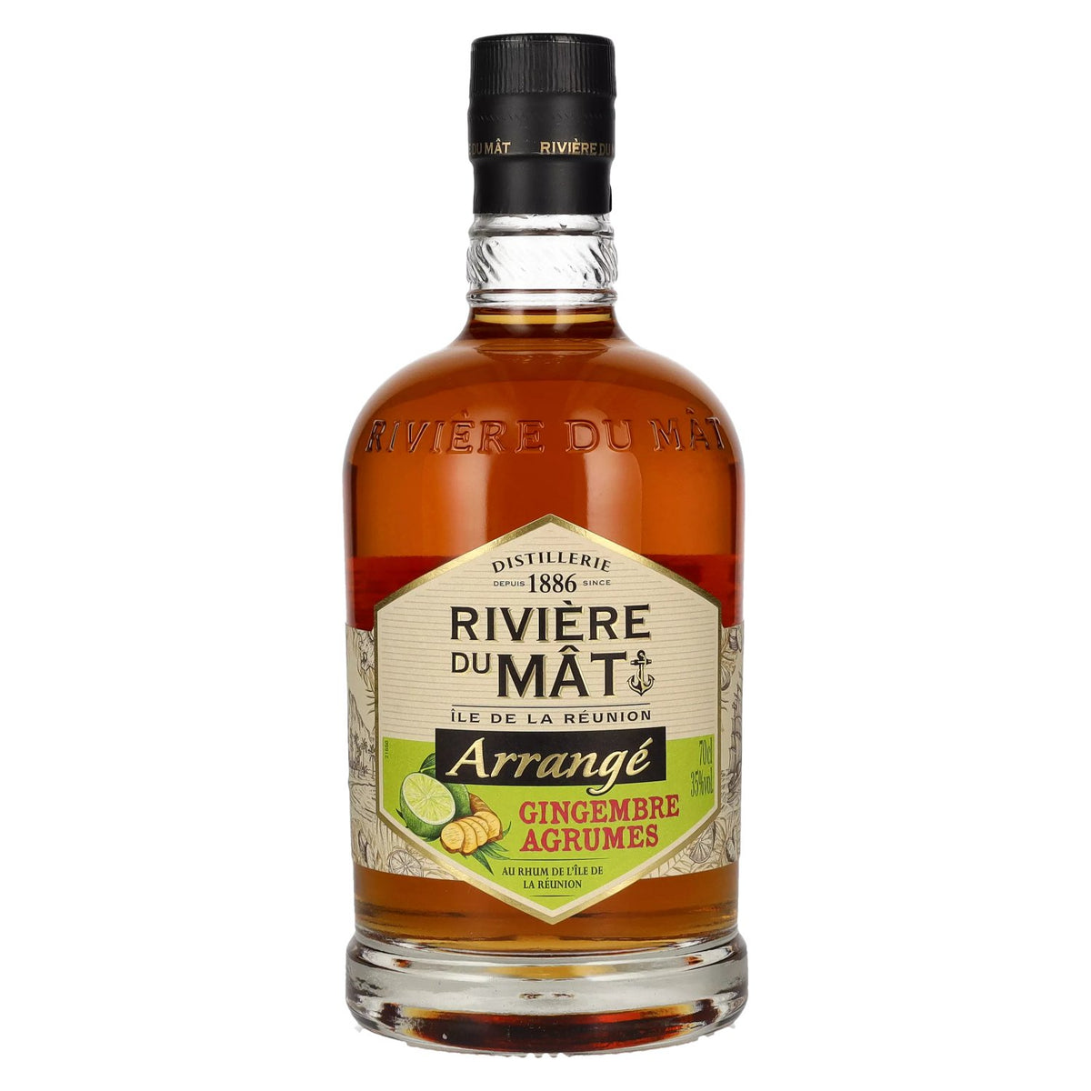 Rivière du Mât Flavoured with Ginger and Citrus, 35% vol., 0.7 l