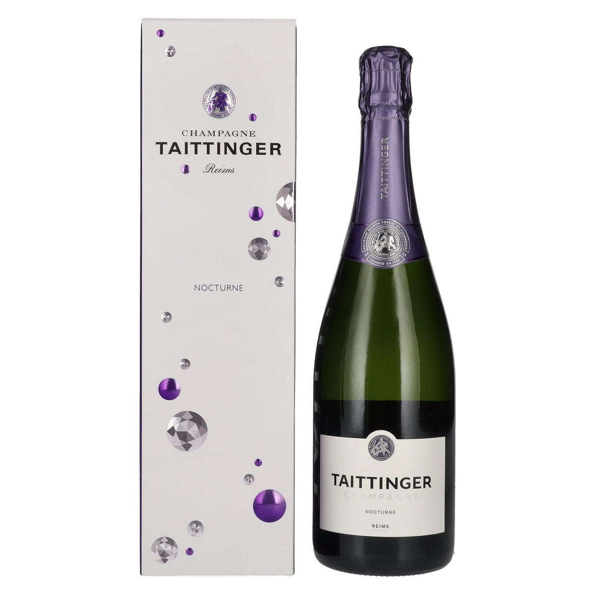 Taittinger Champagne NOCTURNE Sec 12.5% vol. 0.75 l in a gift box