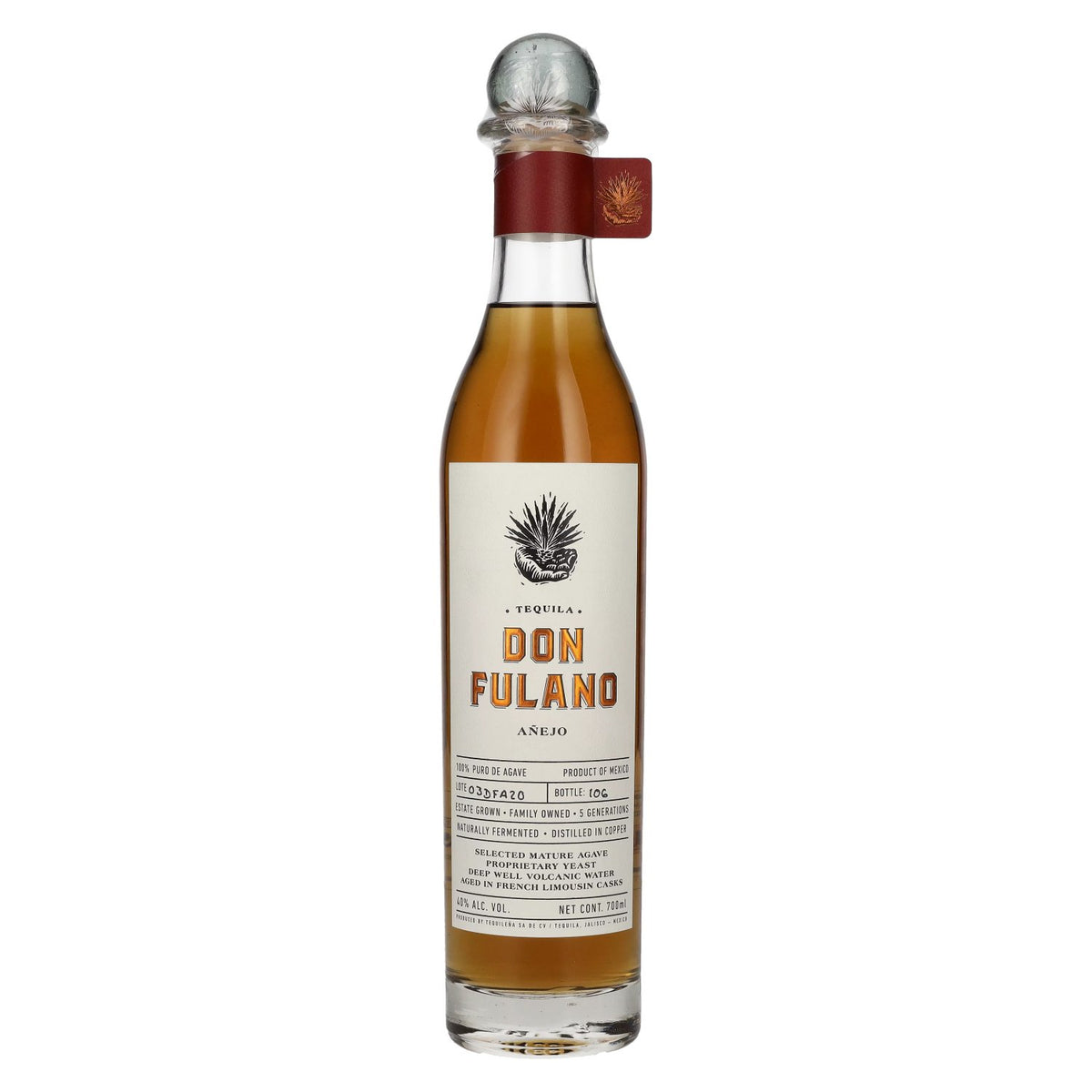 Tequila Don Fulano AÑEJO 100 % pur agave, 40 % vol., 0,7 l