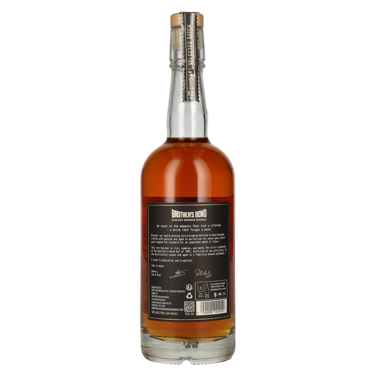 Brother's Bond 7 Years Old Bottled-In-Bond Straight Bourbon Whiskey Batch nr. 0002 50% vol. 0,7 l
