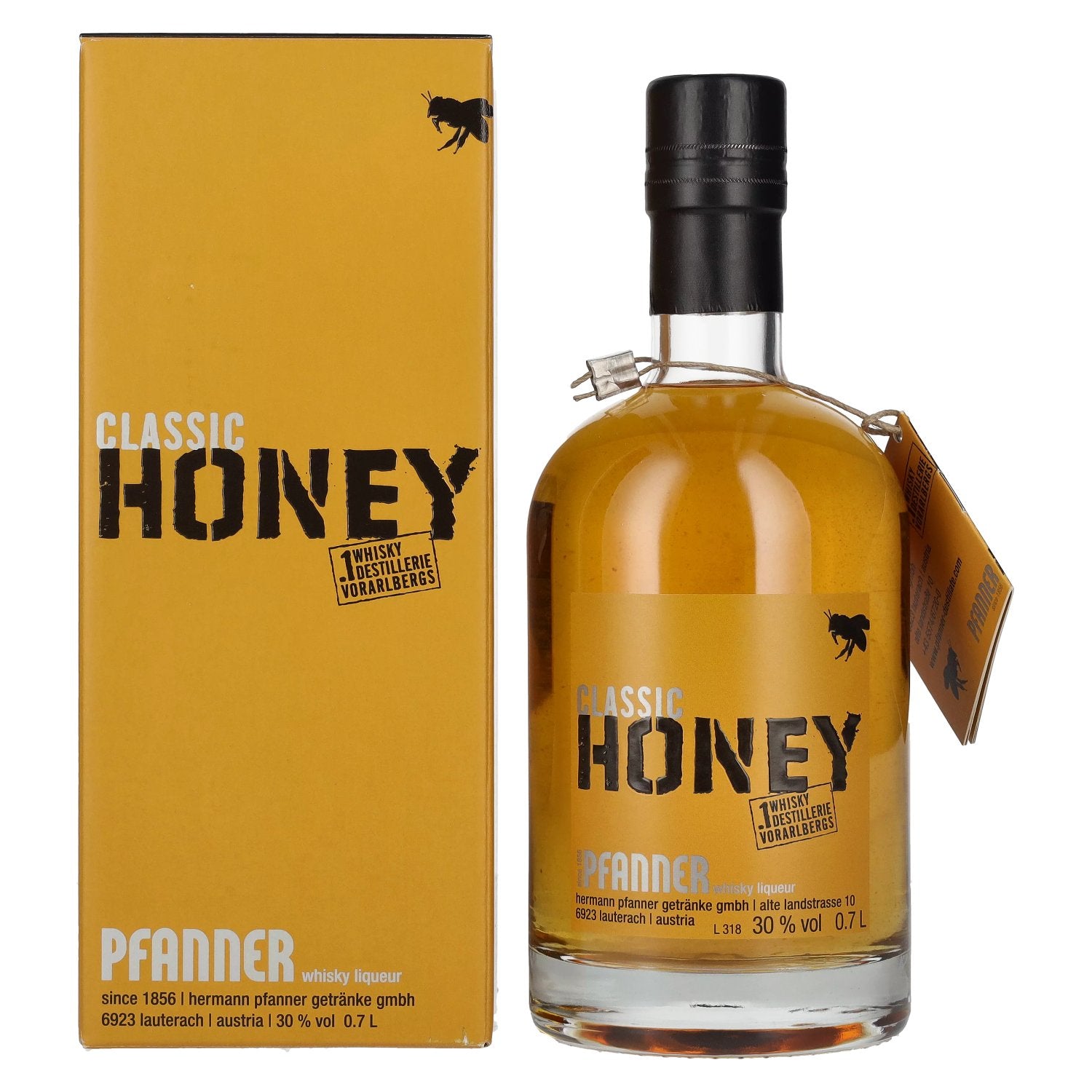 Pfanner Classic HONEY Whisky likeur 30% vol. 0.7l in geschenkverpakking