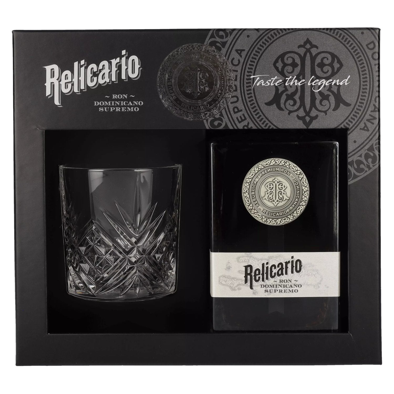 Relicario Ron Dominicano Supremo 40% Vol. 0,7l in gift box with glass