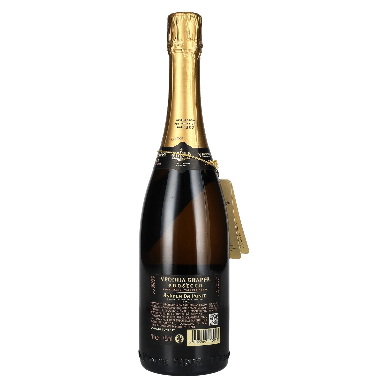 Andrea Da Ponte Vecchia Grappa di Prosecco 8 Annate 42% Vol. 0,7l