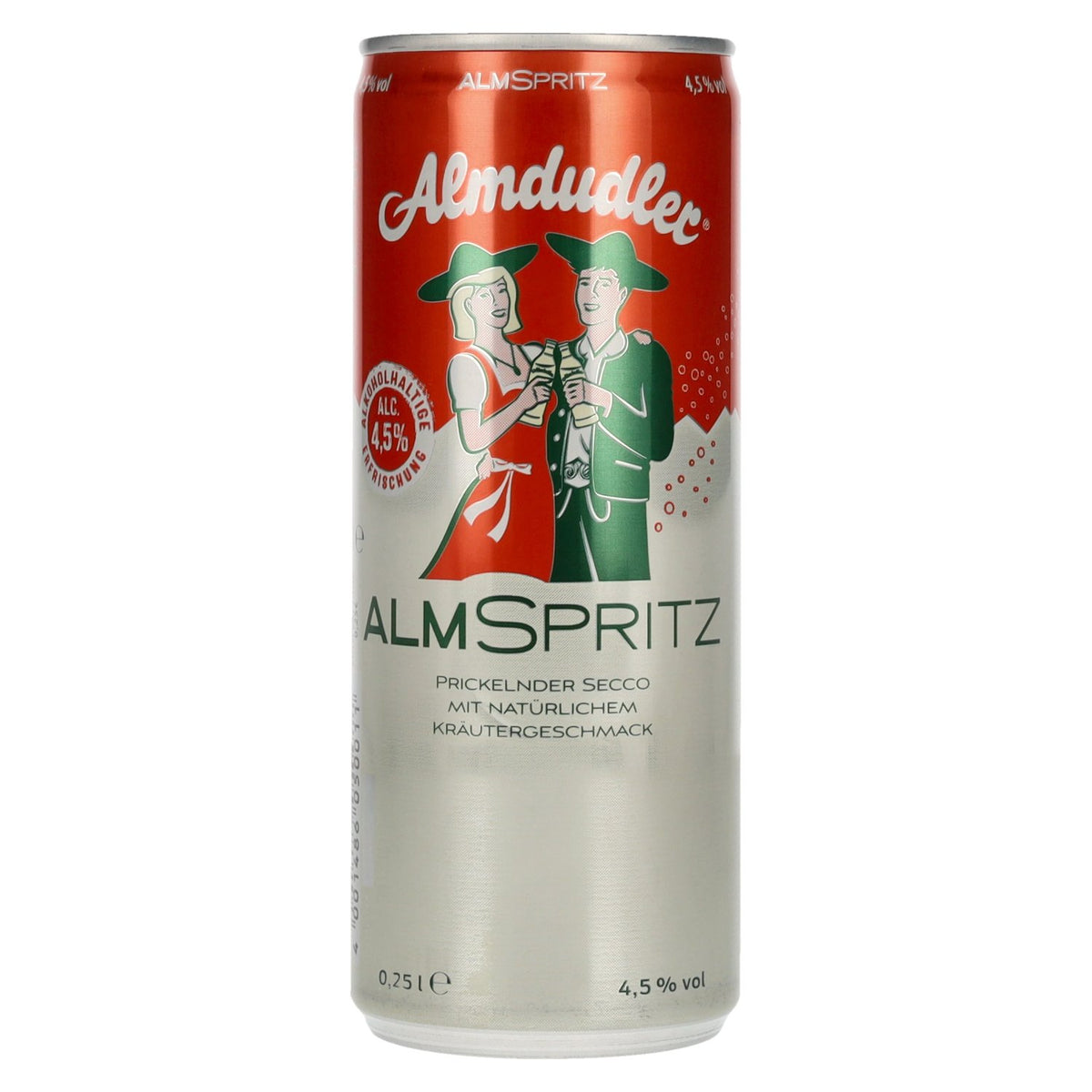 Almdudler Almspritz 4,5 % vol., 12 canettes de 0,25 l, consigne