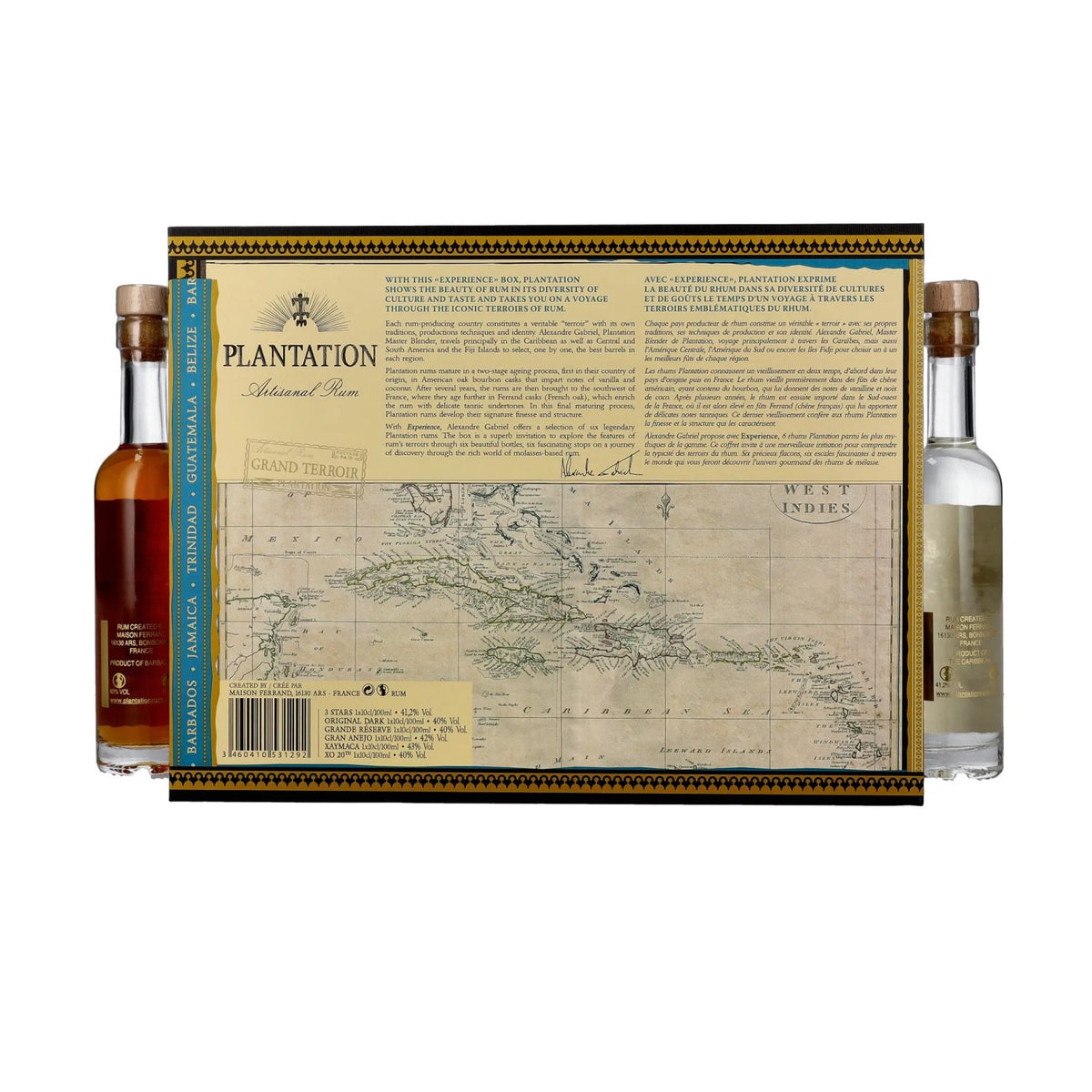Plantation EXPERIENCE BOX Artisanal Rum 41% ABV, 6 x 0.1 l in a gift box