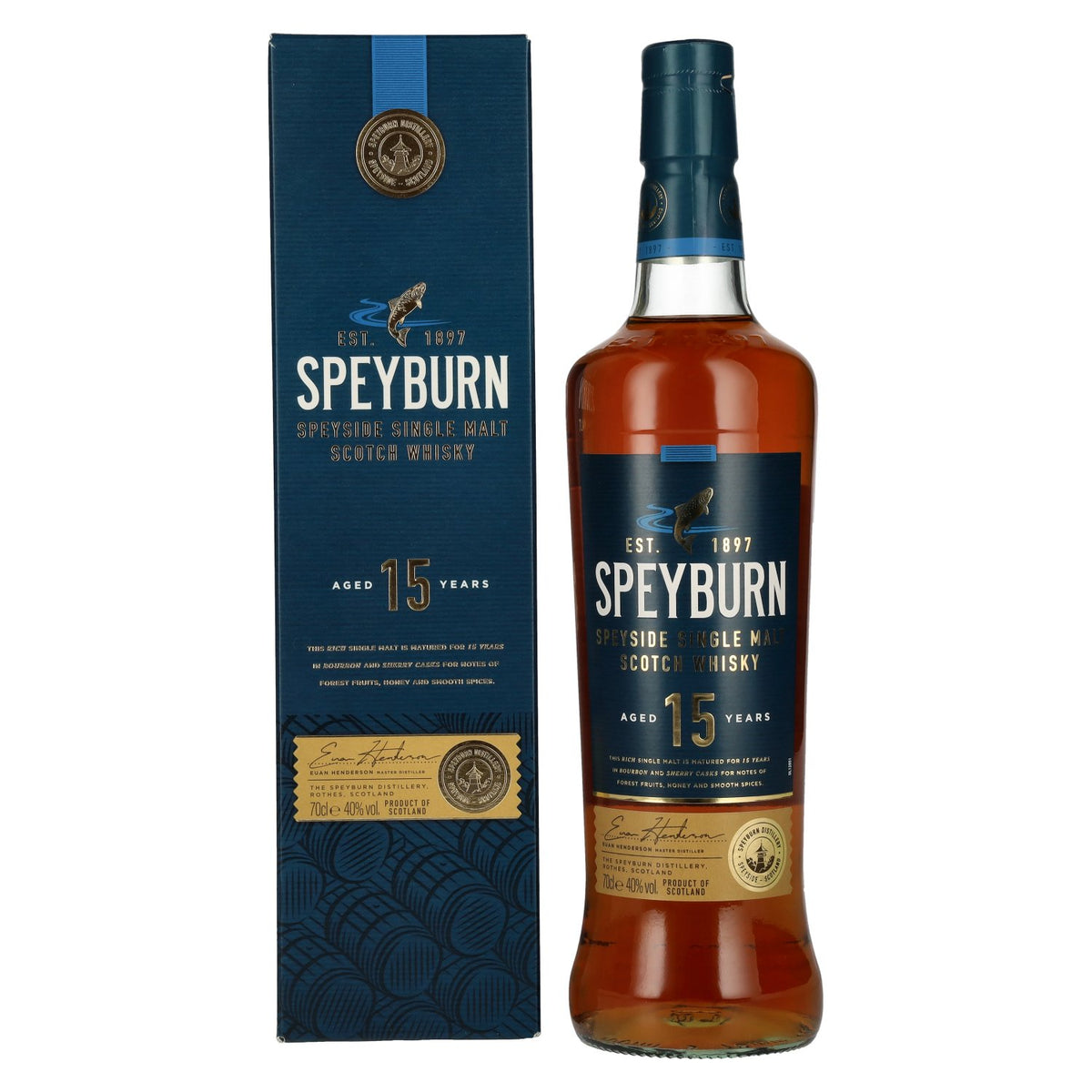 Speyburn 15 Years Old Speyside Single Malt Scotch Whisky 40% Vol. 0,7l in Geschenkbox