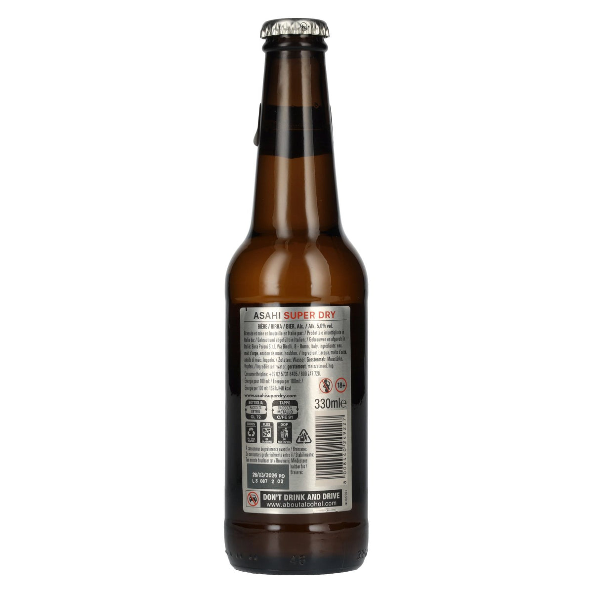 Bière Asahi Super Dry 5 % vol. 24 x 0,33 l