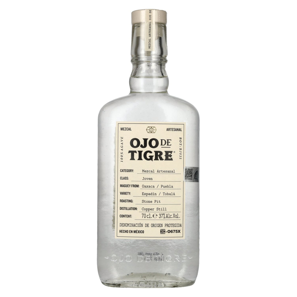 Ojo de Tigre Mezcal Artisanal Young 100% Agave 37% vol. 0.7 l
