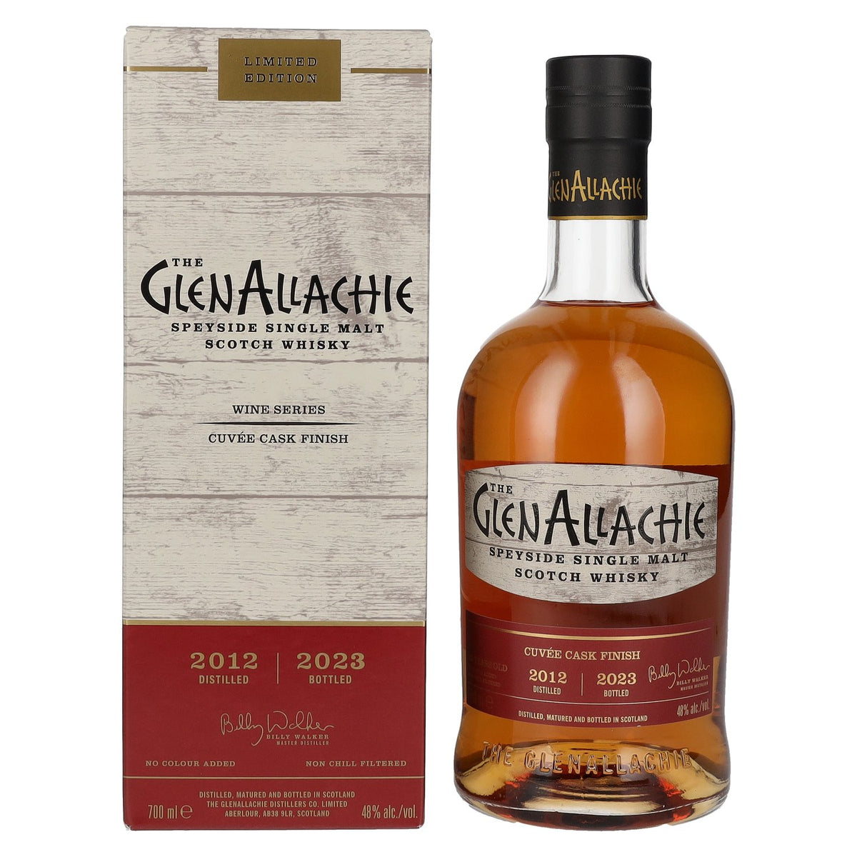 The GlenAllachie 10 Years Old Wine Cuvée Cask Finish 2012 48% Vol. 0,7l in Geschenkbox