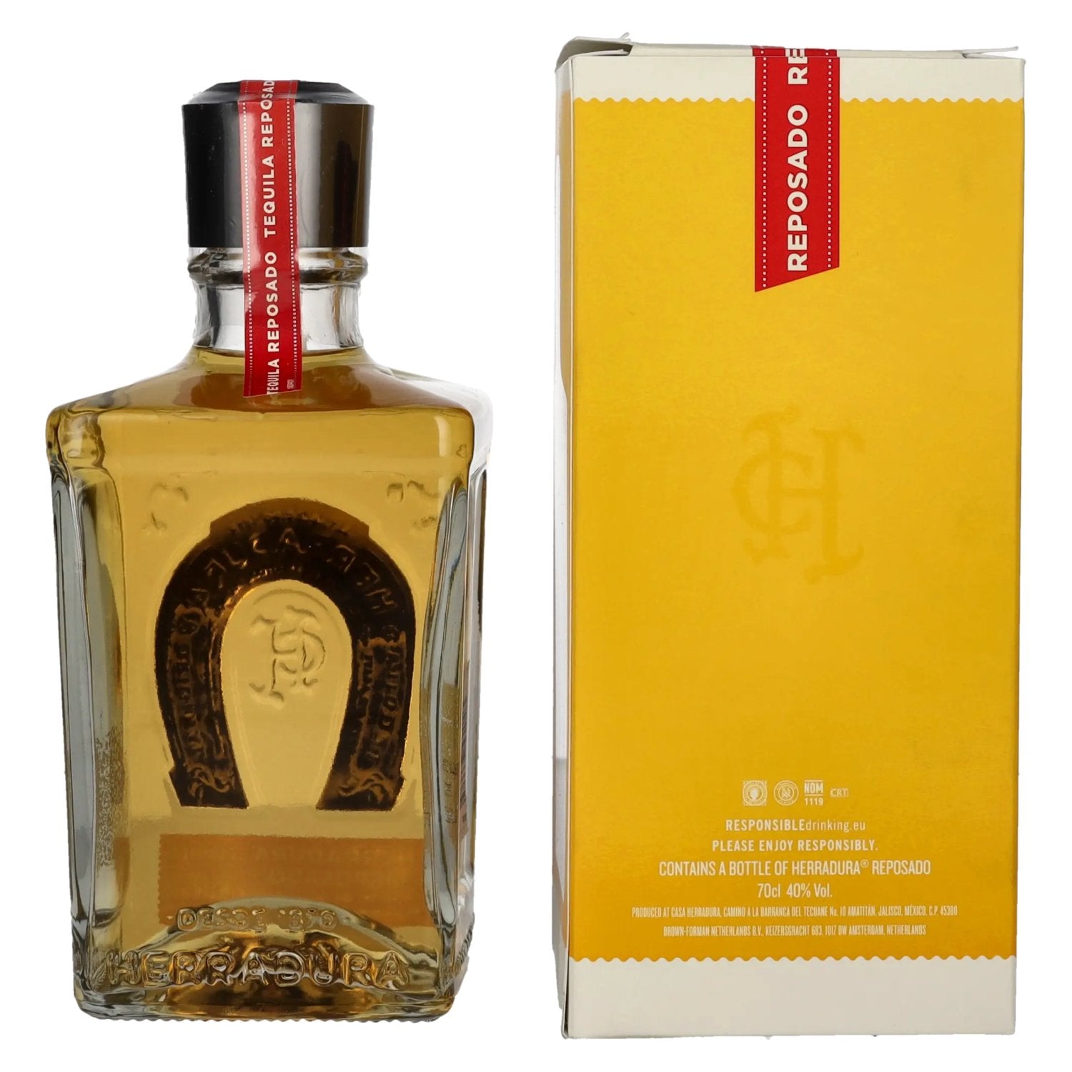 Herradura Tequila REPOSADO 100% de Agave 40% Vol. 0,7l en boîte cadeau