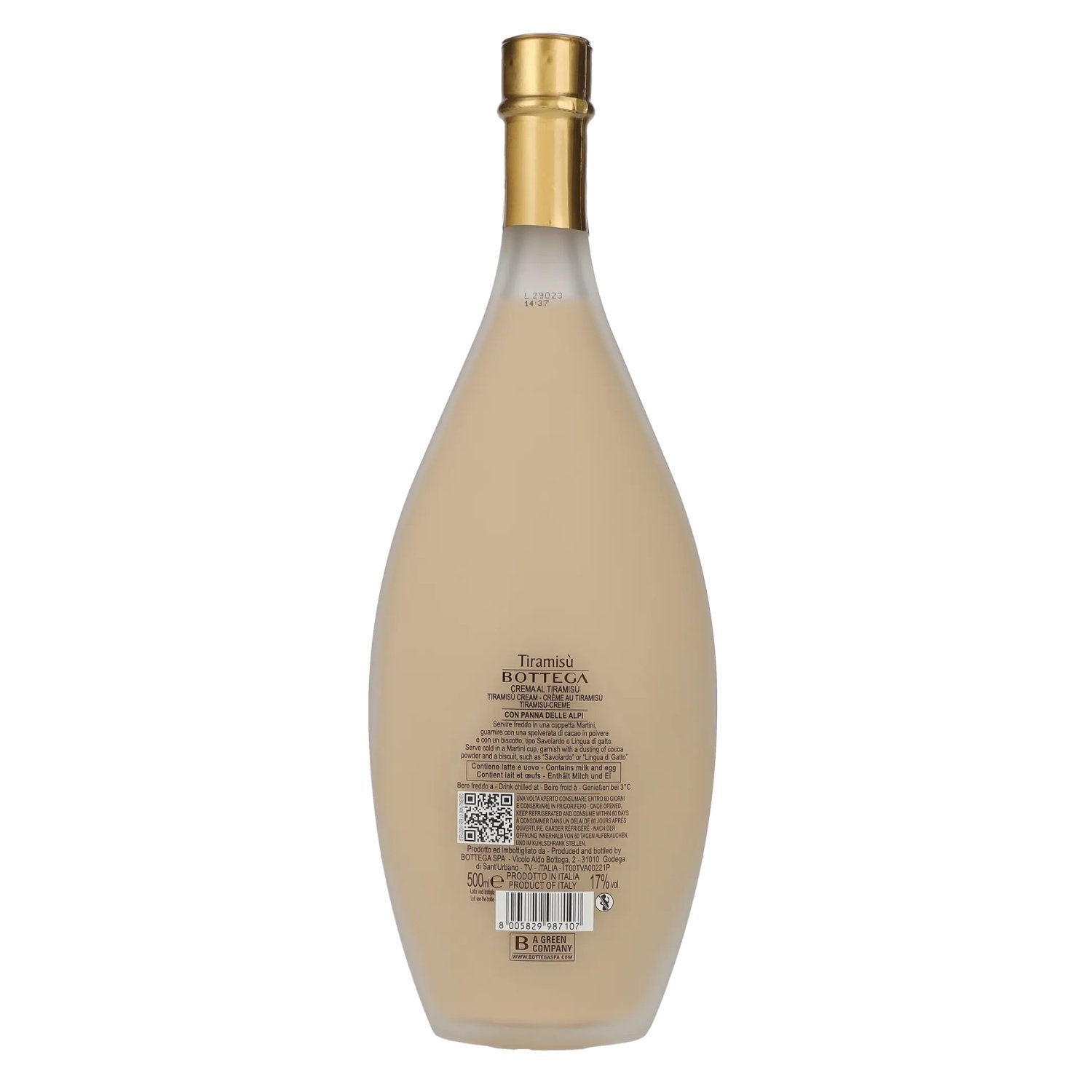 Bottega Crema al TIRAMISÙ Cream Liqueur 17% Vol. 0,5l