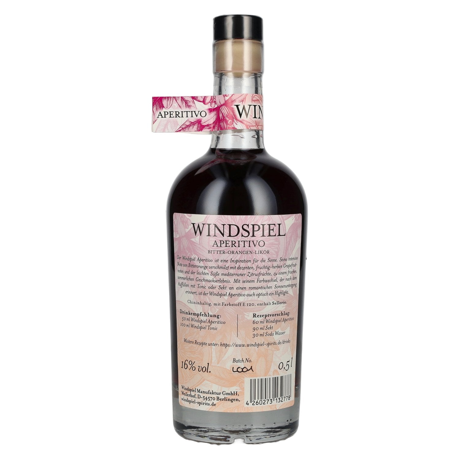Windspiel Aperitivo Bitter-Orangen-Likör 16% Vol. 0,5l