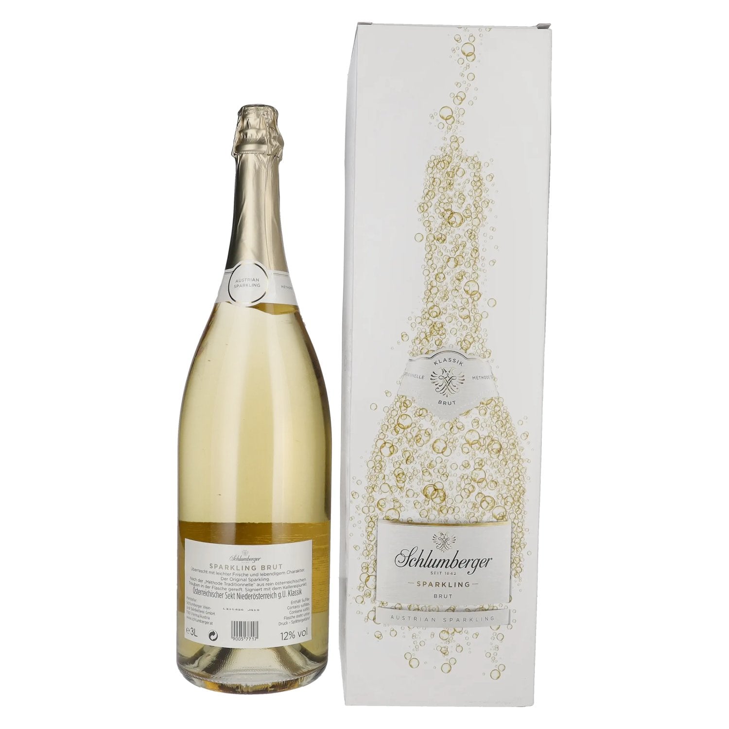 Schlumberger Sparkling Vintage Mousserende Wijn Brut 2021 12% Vol. 3l in geschenkverpakking
