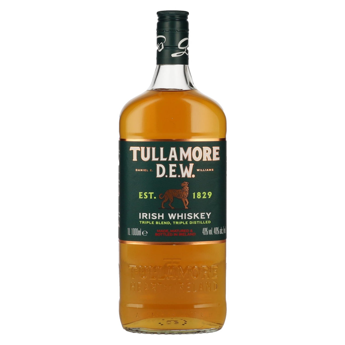 Tullamore D.E.W. Triple Distilled Irish Whiskey 40% vol. 1 litre