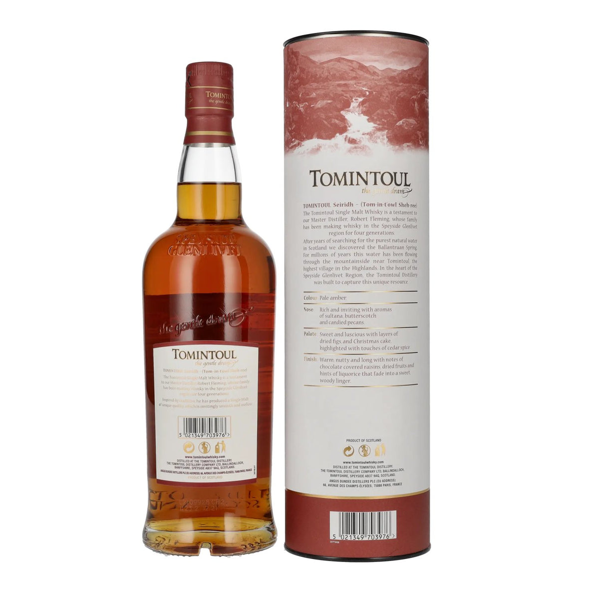 Tomintoul SEIRIDH Speyside Glenlivet OLOROSO SHERRY CASK Limited Edition 40% vol. 0.7 l in a gift box