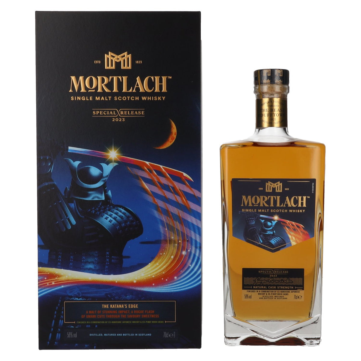 Mortlach The Katana’s Edge Single Malt Special Release 2023 58% ABV 0.7l in a gift box