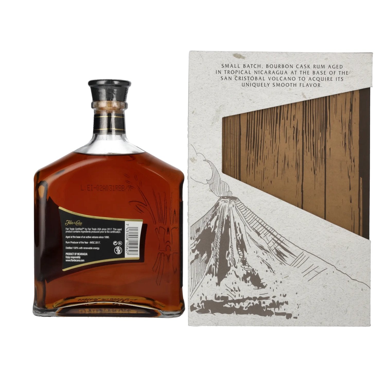 Flor de Caña Volcanic Bourbon Cask 40% Vol. 1l en boîte cadeau