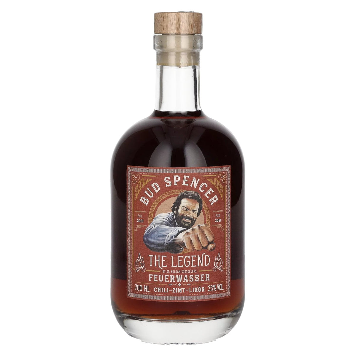 Bud Spencer The Legend FEUERWASSER Chili-Zimt-Likör 33% Vol. 0,7l