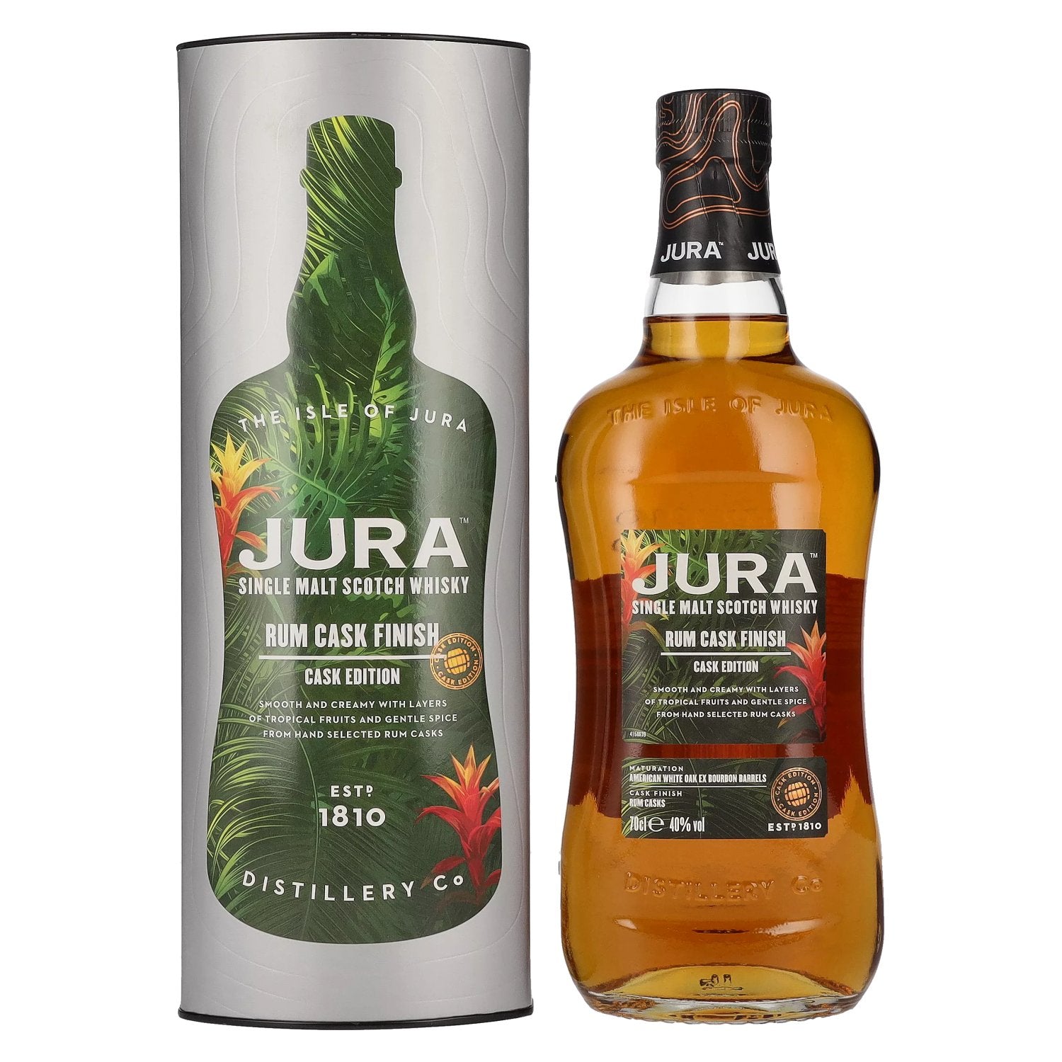 Jura Single Malt Scotch Whisky RUM CASK FINISH 40% vol. 0,7l en boîte cadeau