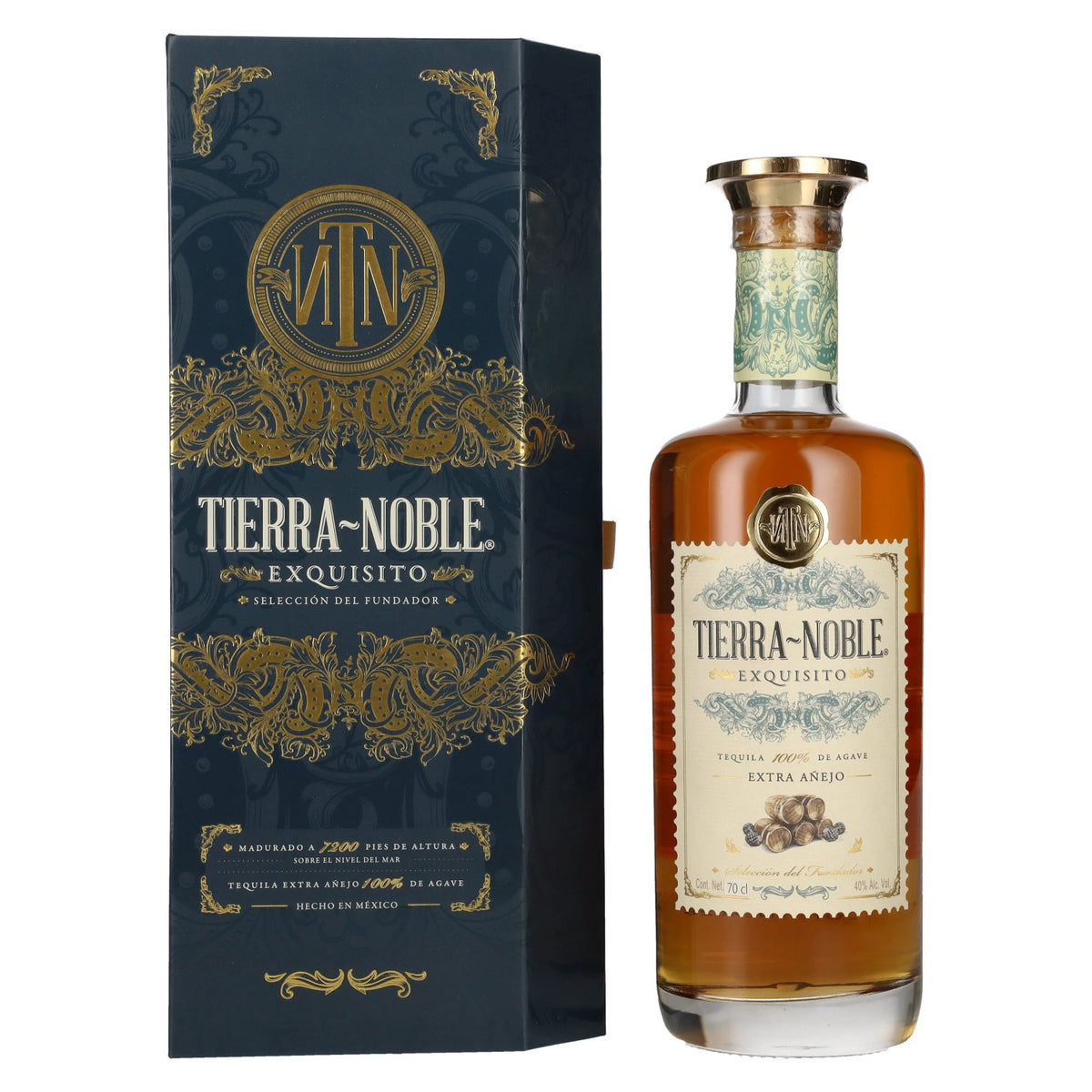 Tierra-Noble EXQUISITO Extra Añejo Tequila 100% Agave 40% ABV 0.7l in a gift box