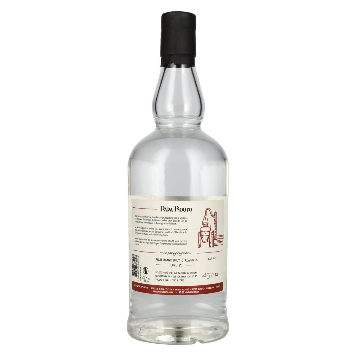 Papa Rouyo Brut d'Alambic Antipodes Rhum Agricole 66,5% Vol. 0,7l