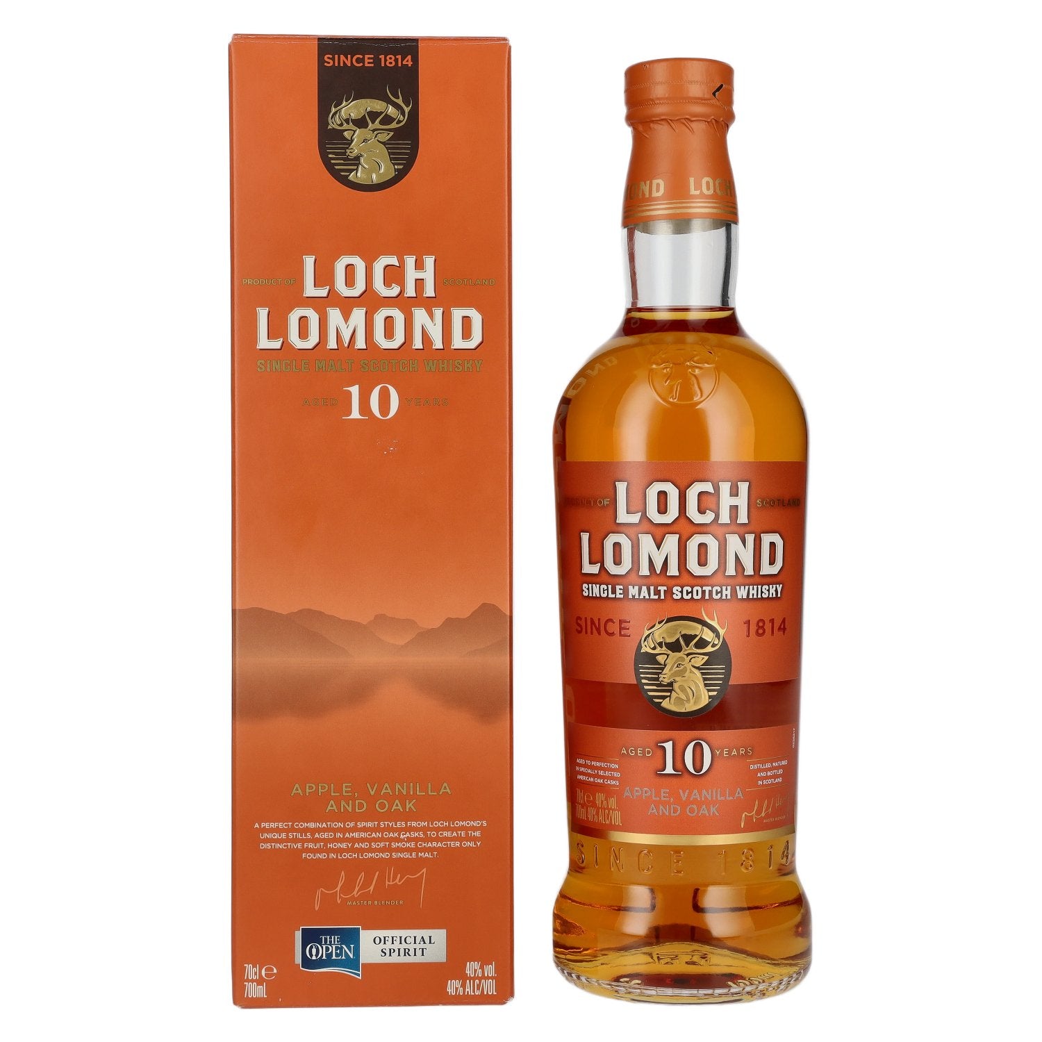 Loch Lomond 10 Years Old Single Malt Apple, Vanilla and Oak Whisky 40% Vol. 0,7l in Geschenkbox