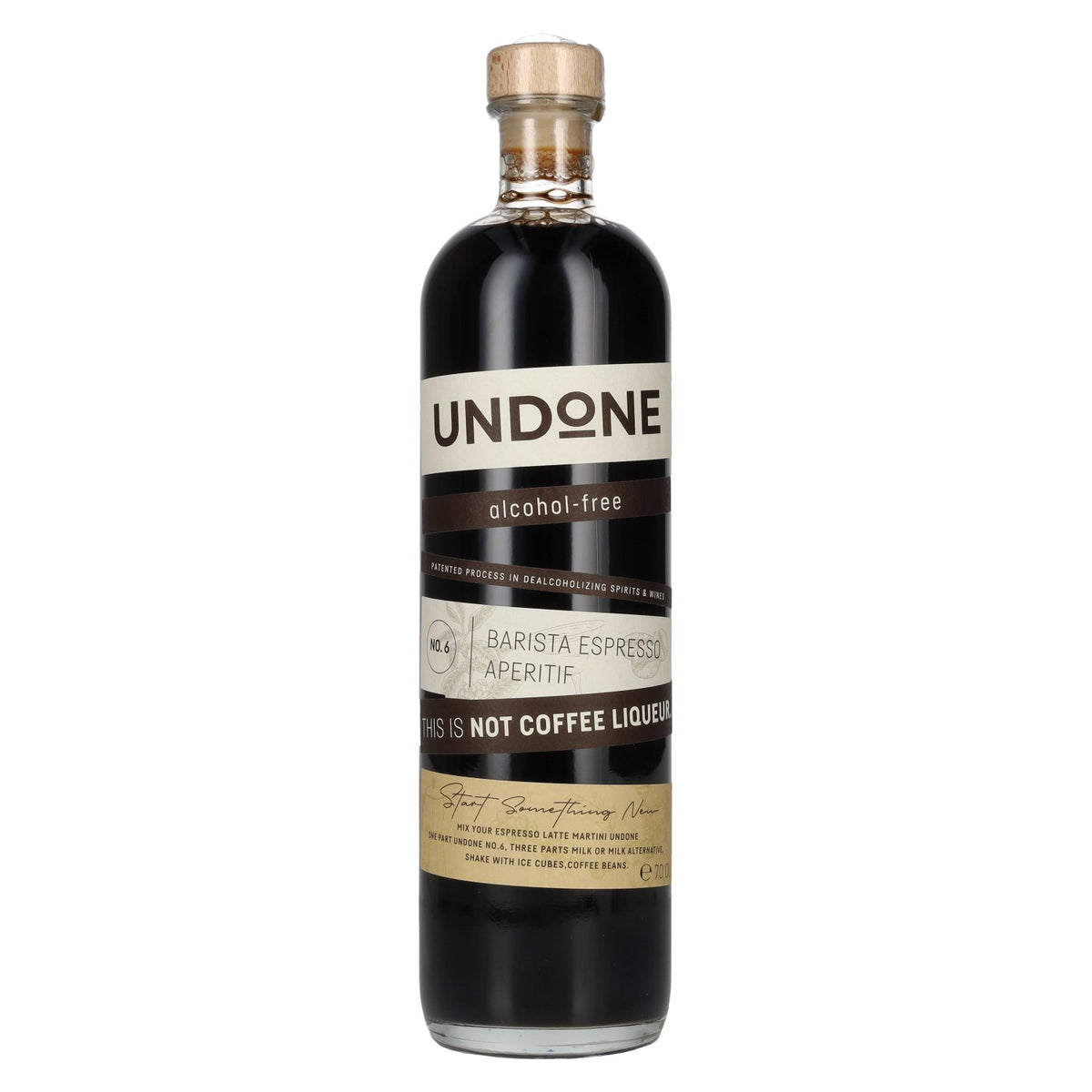 Undone Barista Espresso Aperitief Dit is geen Koffie Likeur alcoholvrij Nr. 6 0.7l