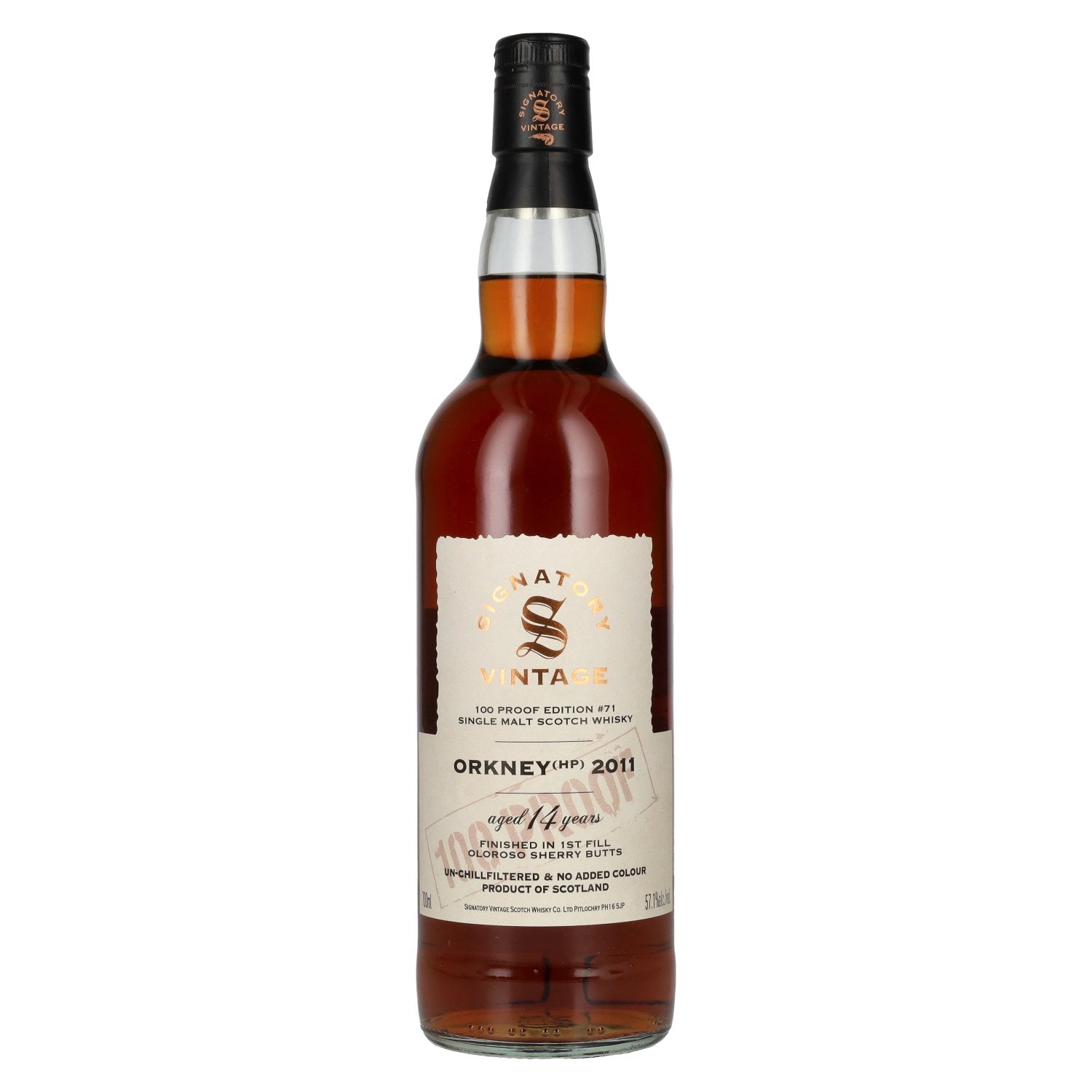 Signatory Vintage 100 Proof ORKNEY (HP) 14 Years Old Oloroso Sherry Butts #71 2011 57,1% Vol. 0,7l