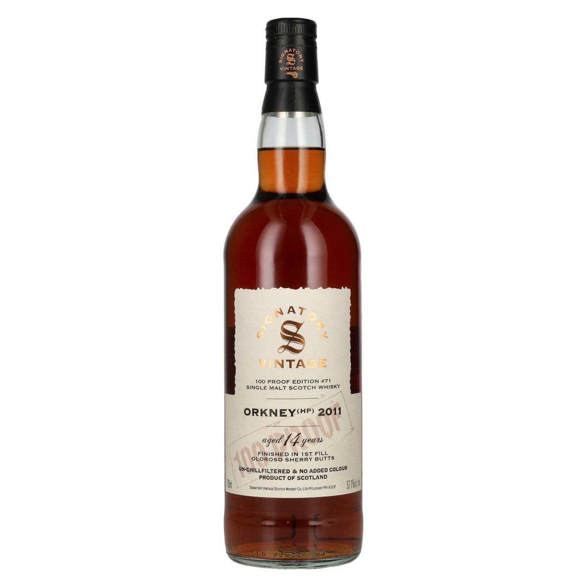 Signatory Vintage 100 Proof ORKNEY (HP) 14 Years Old Oloroso Sherry Butts #71 2011 57,1% Vol. 0,7l