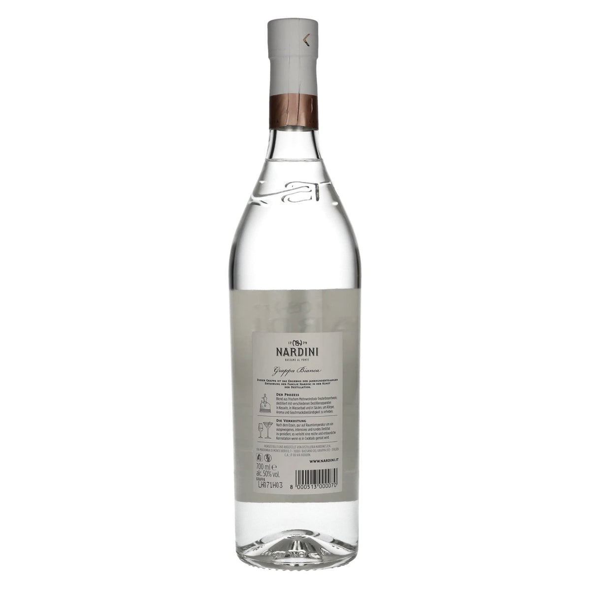 Nardini Grappa Bianca 50% vol. 0,7 l