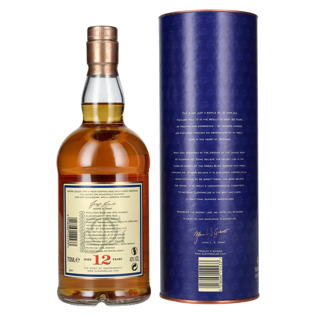 Glenfarclas 12 Years Old Highland Single Malt Scotch Whisky 43% Vol. 0,7l in Geschenkbox