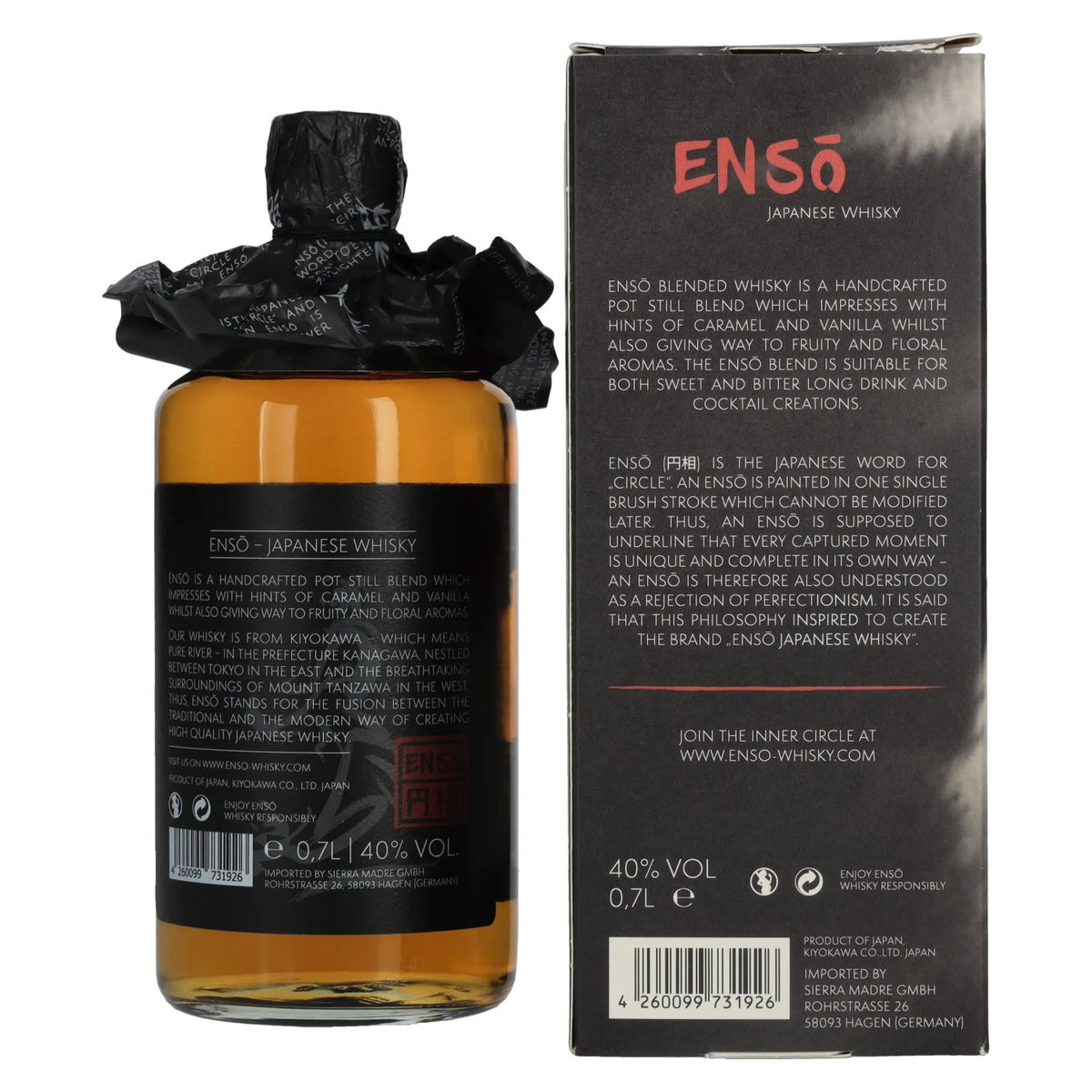 Ensō Japanese Whisky 40% vol. 0.7 l in a gift box