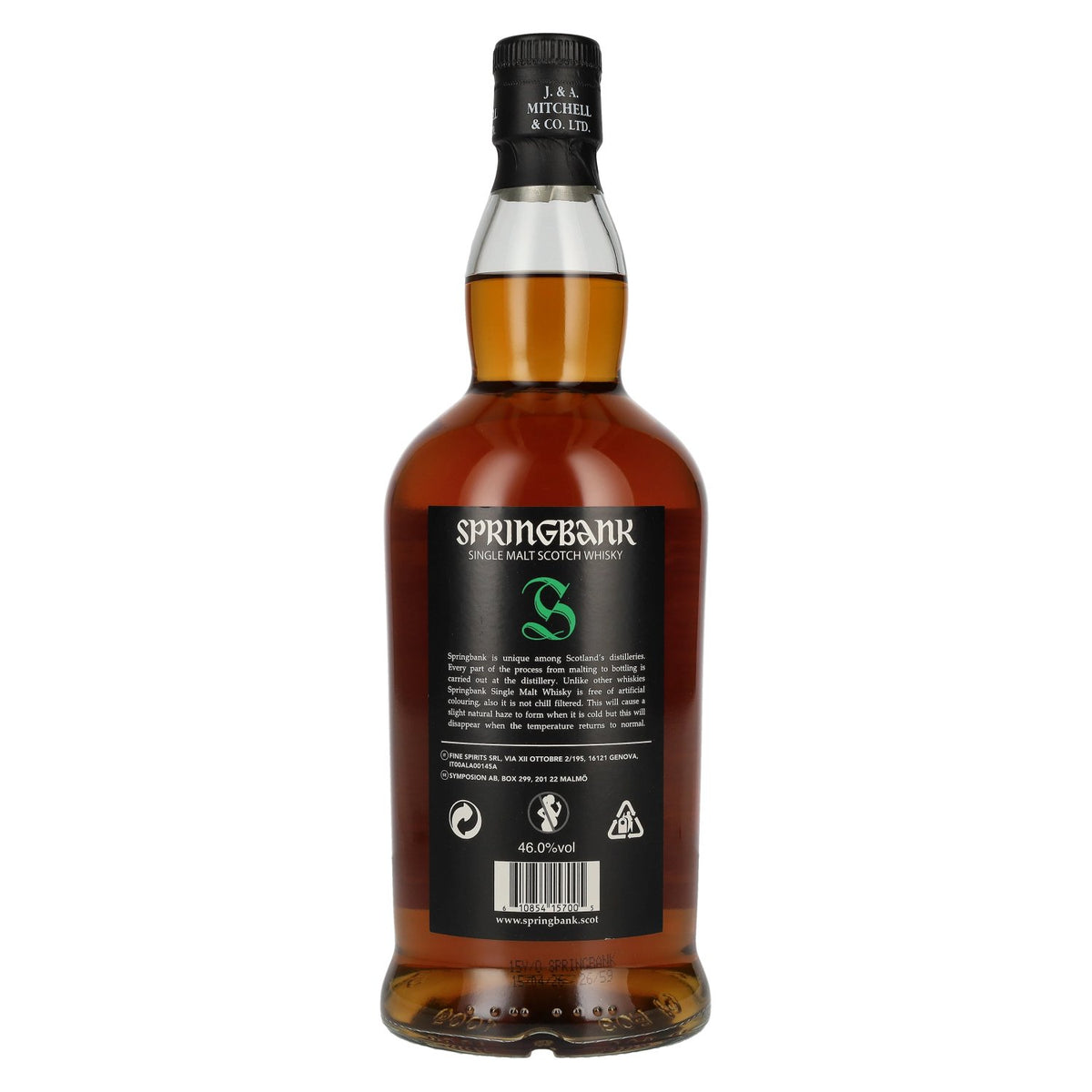 Springbank 15 Years Old Campbeltown Single Malt Scotch Whisky 46% vol. 0,7 l