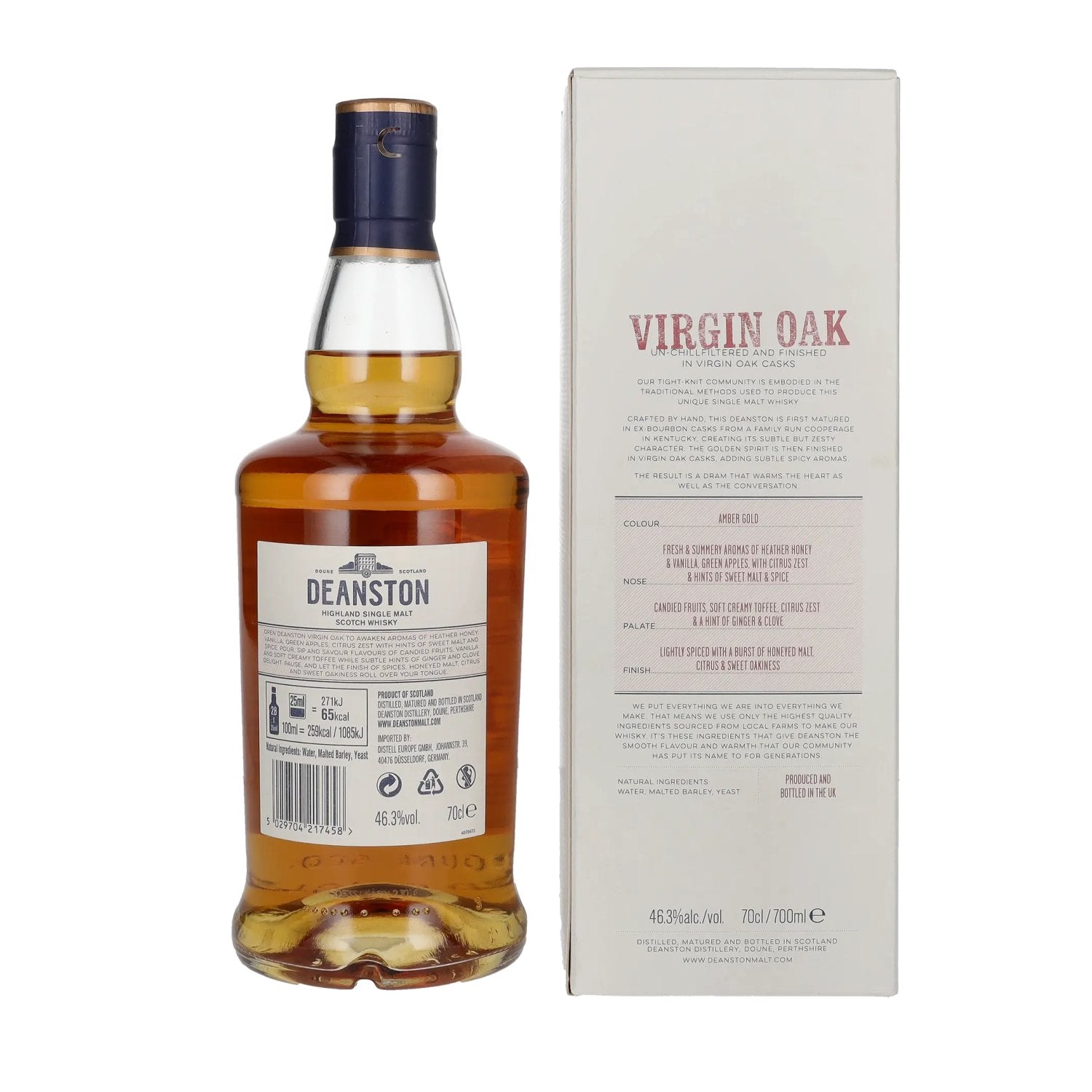 Deanston VIRGIN OAK Highland Single Malt 46,3% Vol. 0,7l in gift box