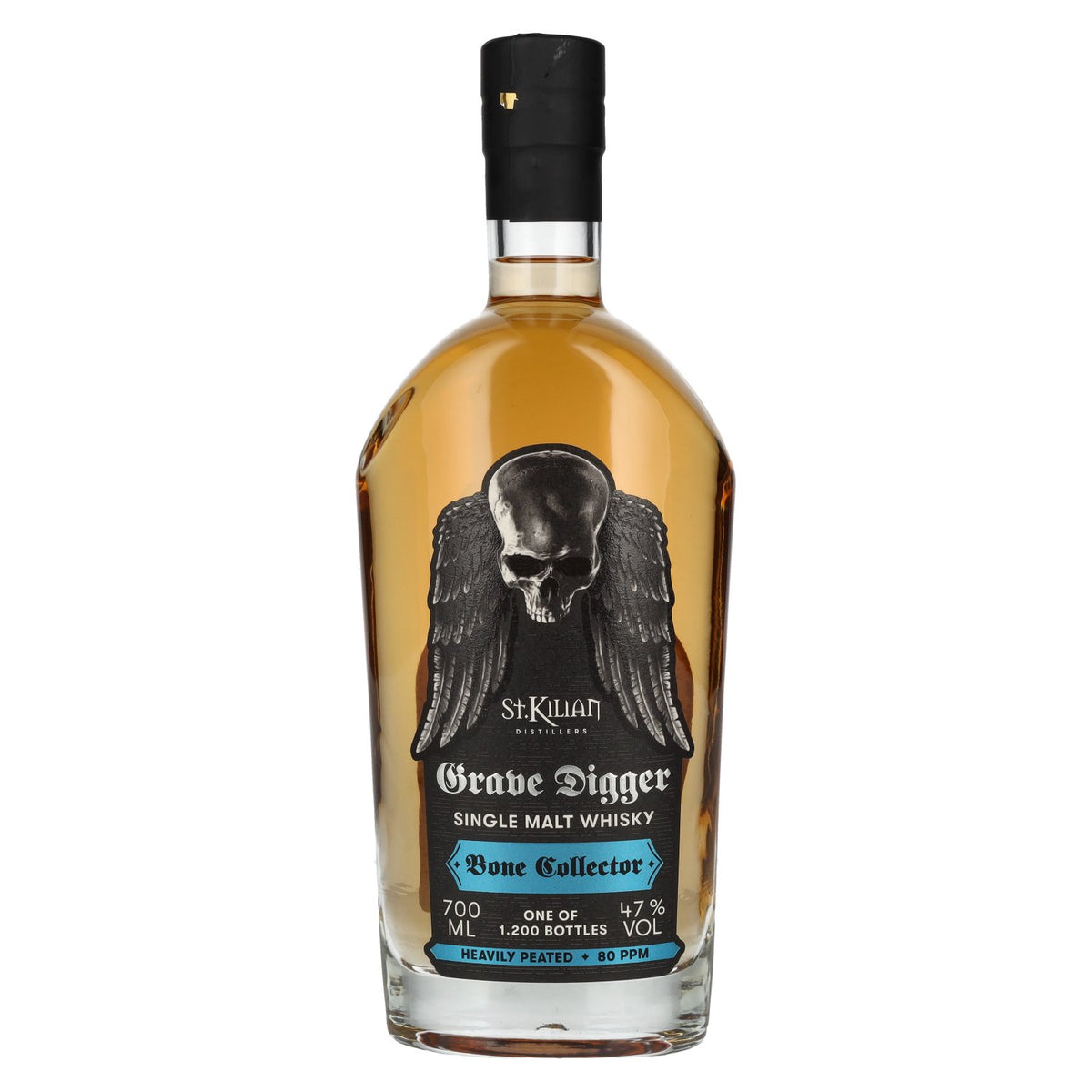 St. Kilian GRAVE DIGGER Bone Collector Heavily Peated Single Malt Whisky 47% ABV 0.7l
