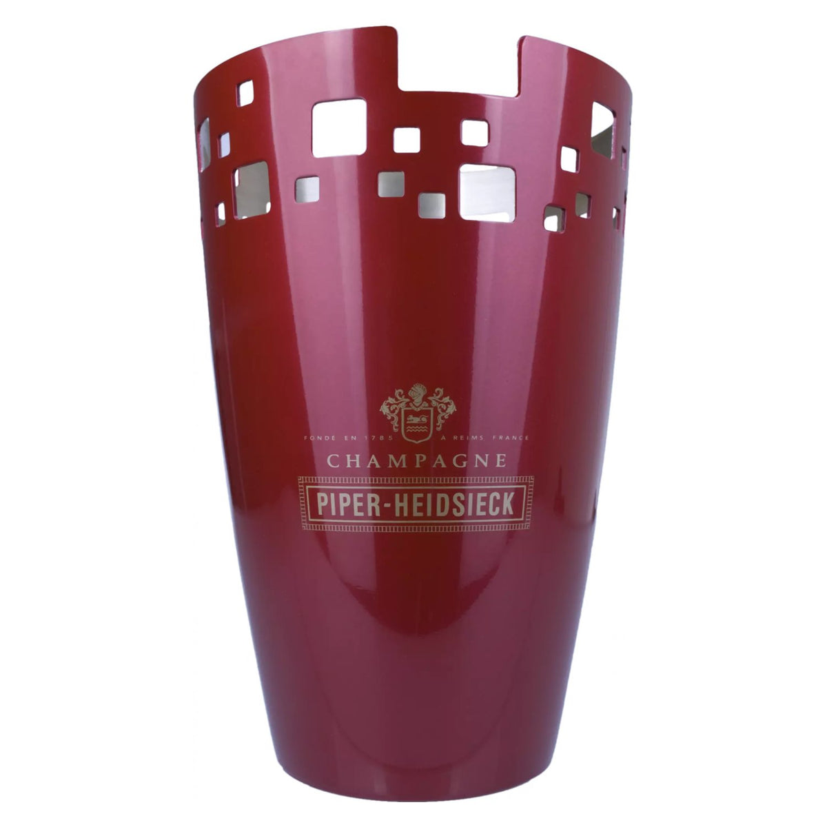 Piper-Heidsieck Champagne Champagnerkühler Metall rot
