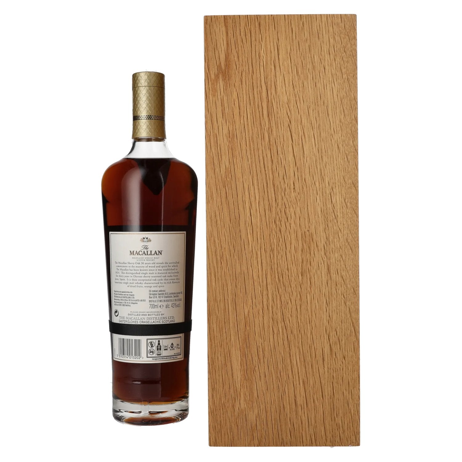 The Macallan 30 Years Old SHERRY OAK 2020 43% vol. 0,7l dans une caisse en bois