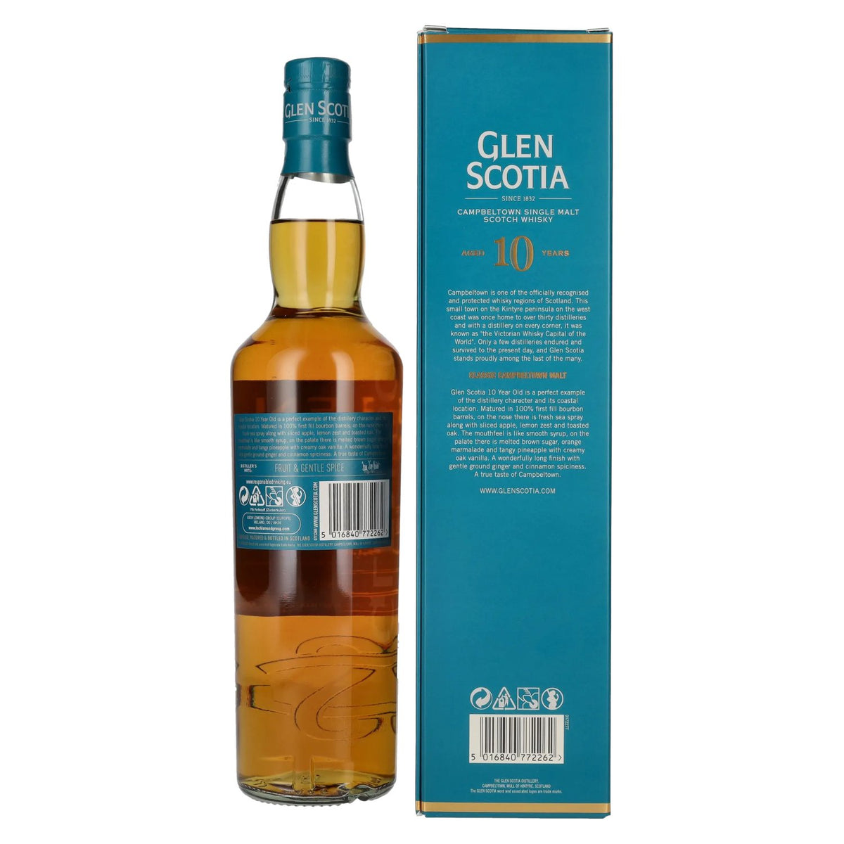 Glen Scotia 10 Years Old Classic Campbeltown Malt 40% vol. 0.7 l in a gift box