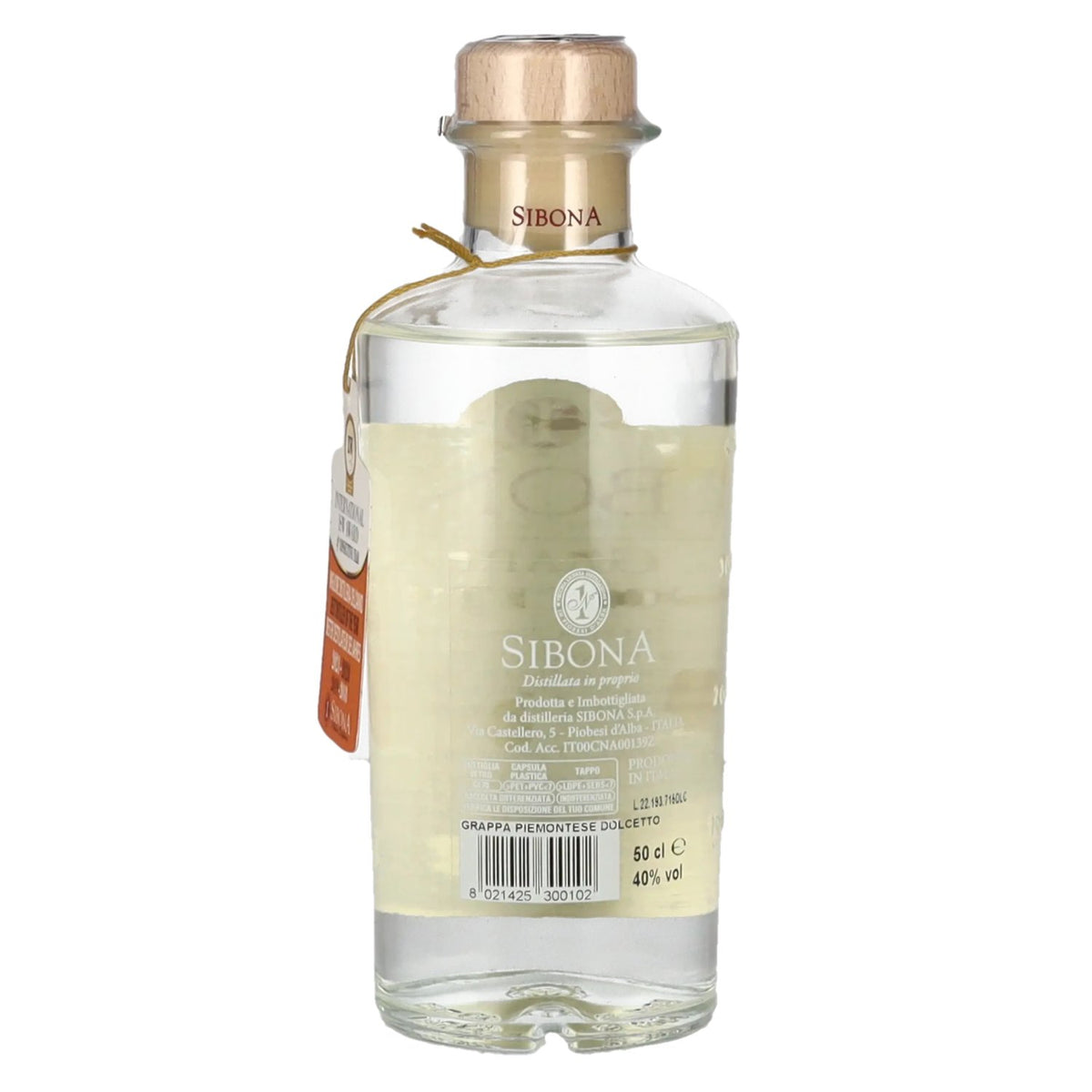 Sibona La Grappa di DOLCETTO 40% vol. 0,5 l