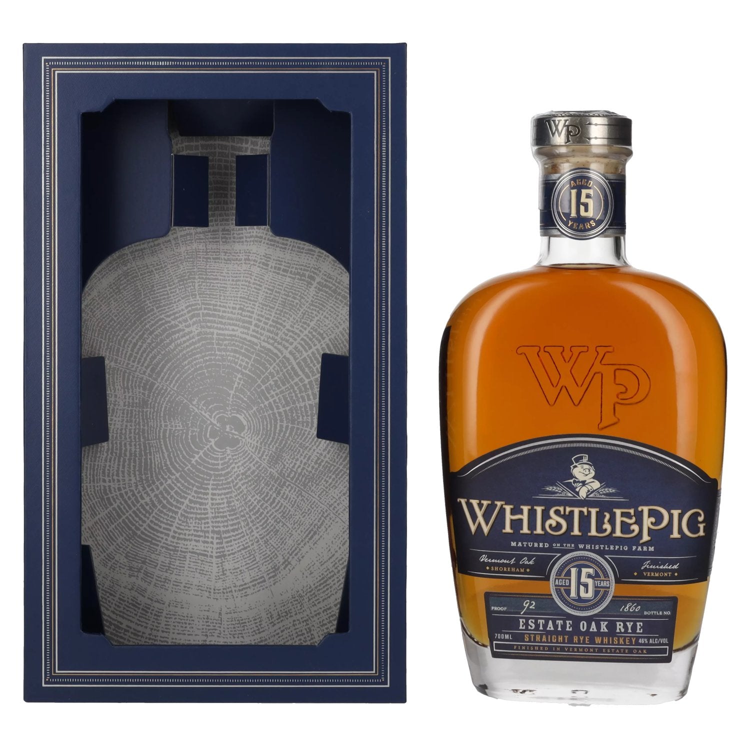 WhistlePig 15 Years Old ESTATE OAK RYE Whiskey 46% Vol. 0,7l in Geschenkbox