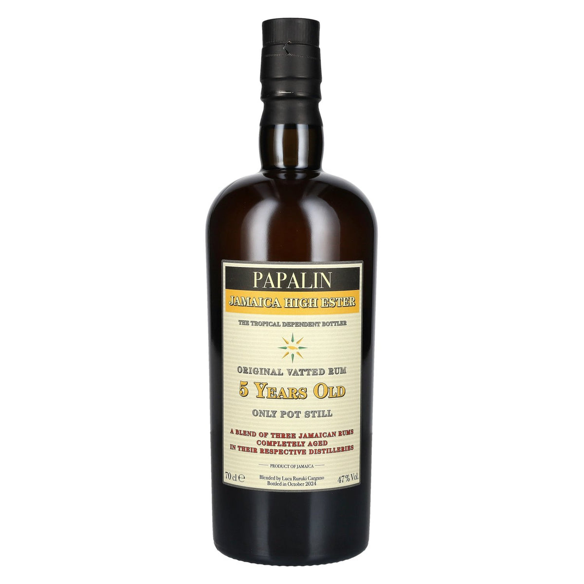 Papalin 5 ans d'âge, rhum jamaïcain à haute teneur en esters, 47 % vol., 0,7 l