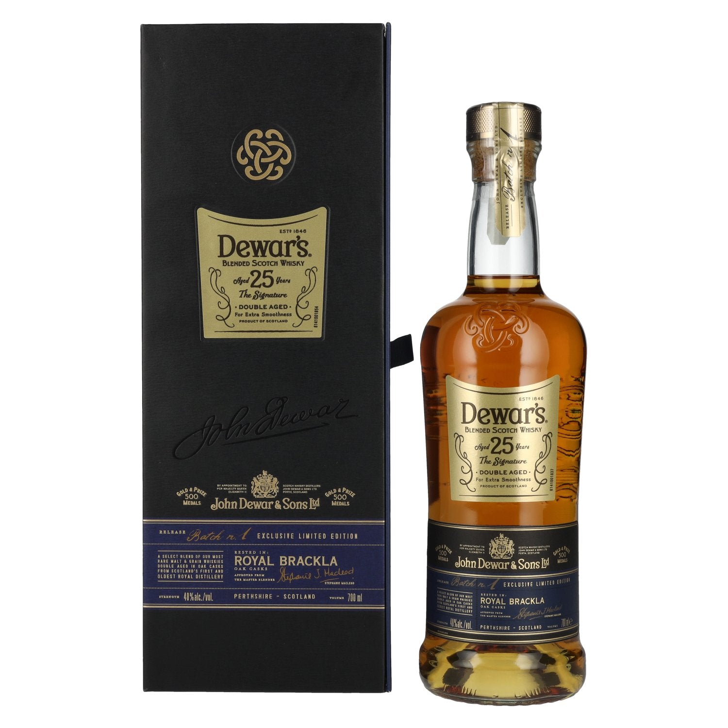 Dewar's 25 Years Old Double Aged Blended Scotch Whisky 40% Vol. 0,7l in Geschenkbox