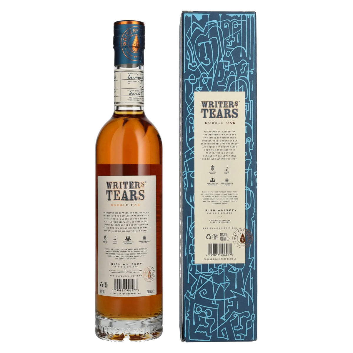 Writer's Tears DOUBLE OAK Ierse whisky 46% vol. 0,7 l in geschenkverpakking