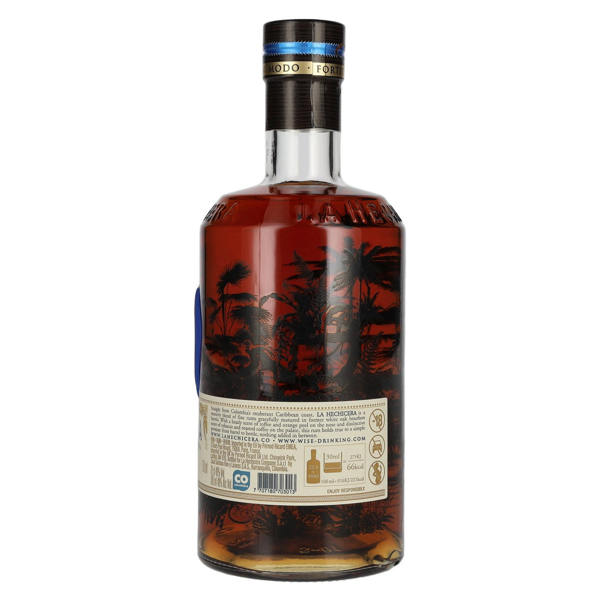 La Hechicera Ron Extra Añejo uit Colombia RESERVA FAMILIAR 40% vol. 0,7 l