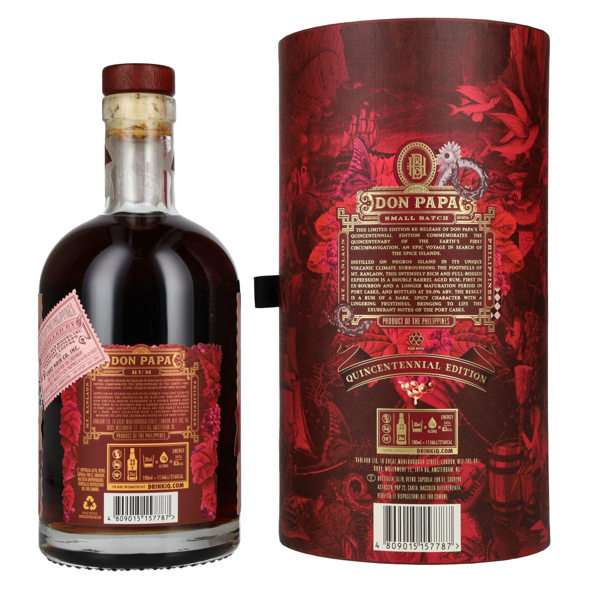 Don Papa 7 Years Old Small Batch Ex-Bourbon & Port Casks Rum Quincentennial Edition 50% Vol. 0,7l in Geschenkbox