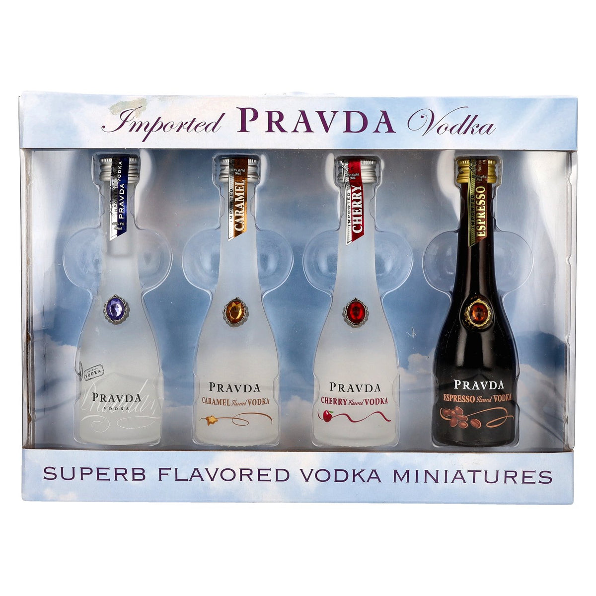 Pravda Vodka 38,1% vol. 4 x 0,05 l
