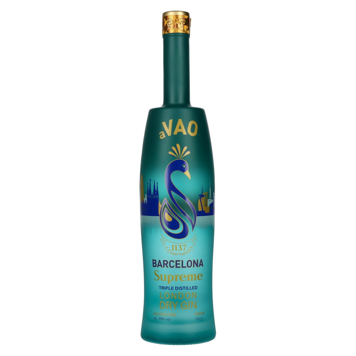 aVAO 1137 Barcelona Supreme Triple Distilled London Dry Gin 39% Vol. 0,7l