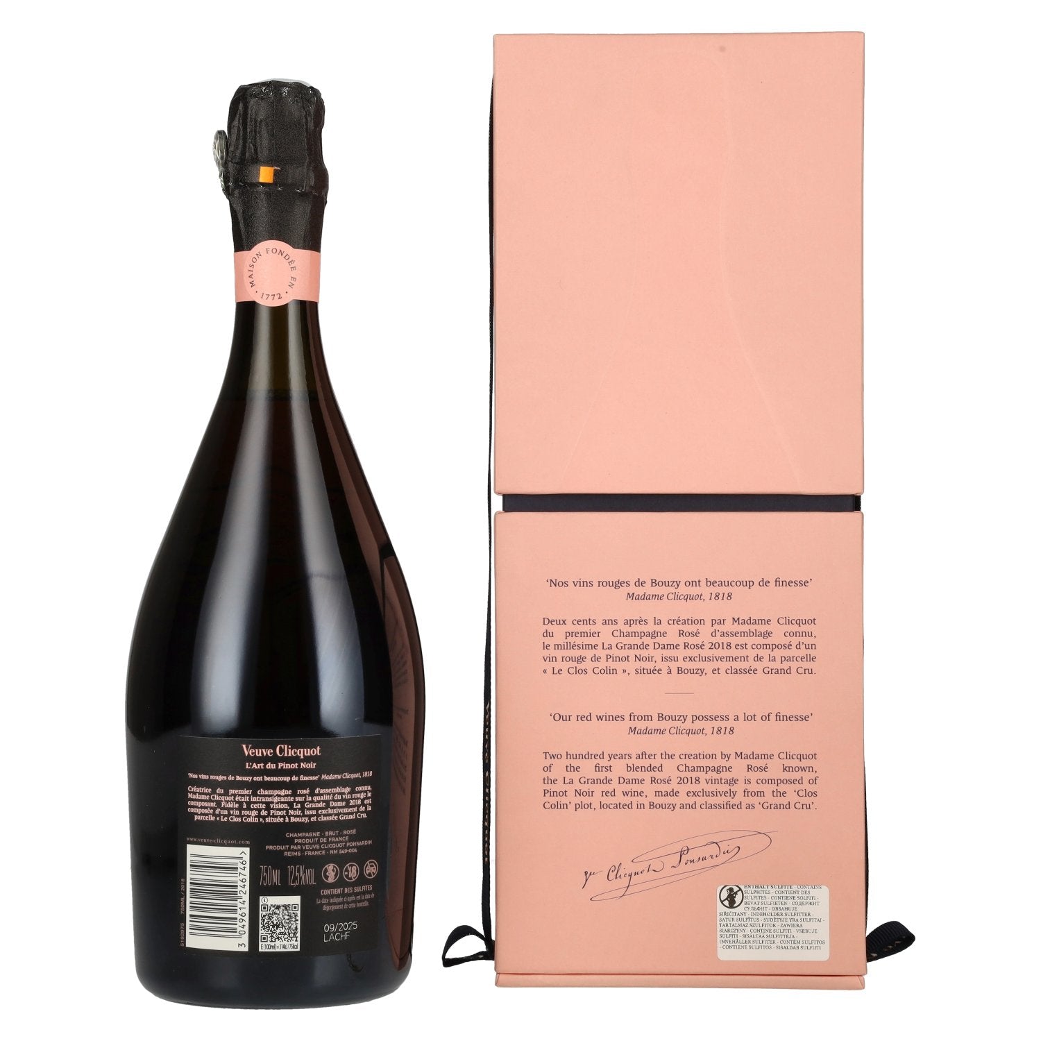 Veuve Clicquot Champagne LA GRANDE DAME Brut ROSÉ 2018 12,5% Vol. 0,75l in Geschenkbox